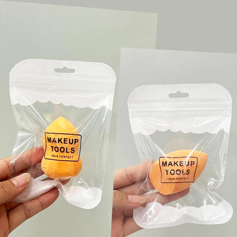 Makeup Tools Transparent White Plastic Packaging Pouch Zipper Bags