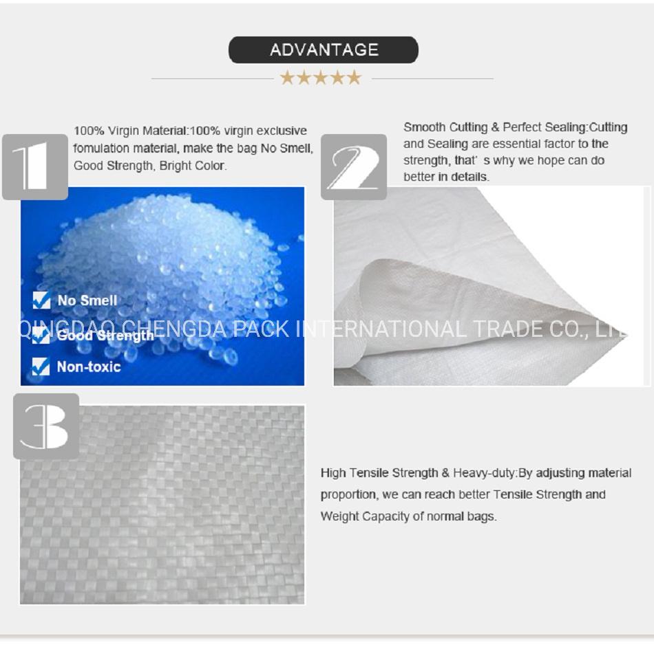 High Quality China Manufacturer 25kg 50kg Grain Sugar Flour Rice Fertilizer Laminated Plastic Polypropylene PP Woven Bag