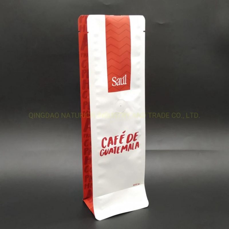 Aluminum Foil Coffee Bags with Valve Resealable Coffee Bean Packaging Bag