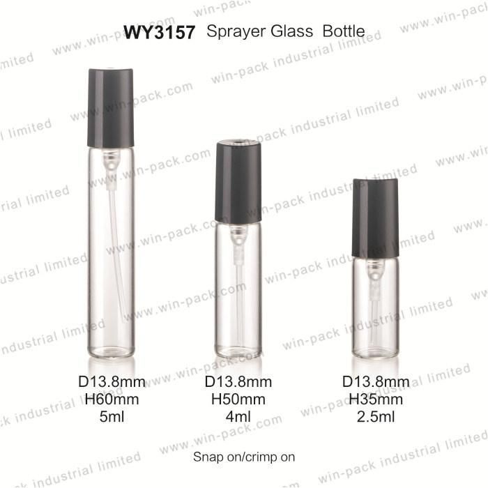 Wholesale Perfume Glass Mist Spray Essence Oil Glass Bottle with White or Black Cap