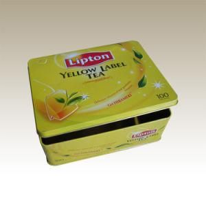 Rectangular Tea Tin Box--Eg. Lipton Tea Tin Box