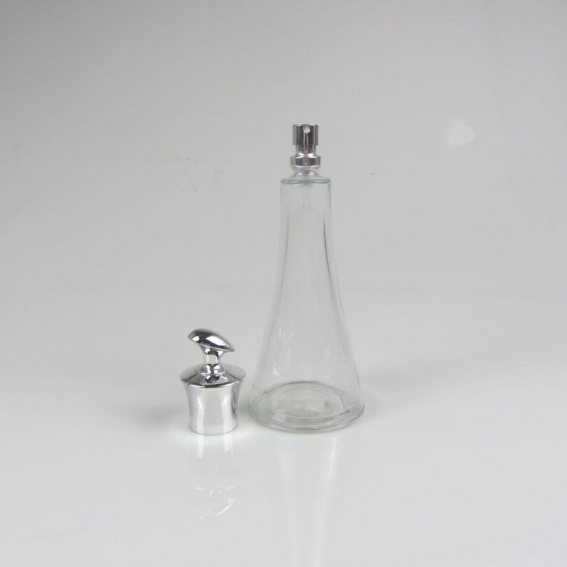 Hot Sales Round Shape Cosmetic Glass Spray Perfume Bottle 100ml