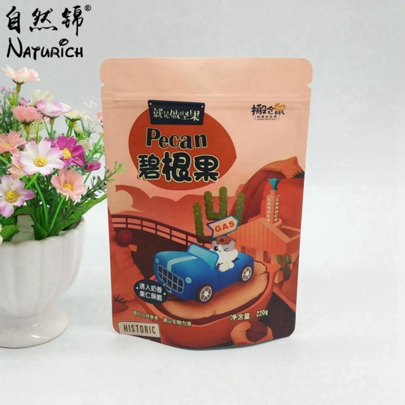 Transparent or Color Printed Zipper Plastic Packing Bag for Cashews