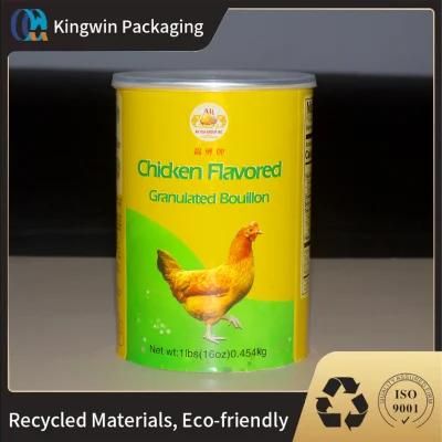Food Grade Eco Friendly Cardboard Custom Logo Printed Powder Box Tea Coffee Tube Packaging Boxes with Metal Lid