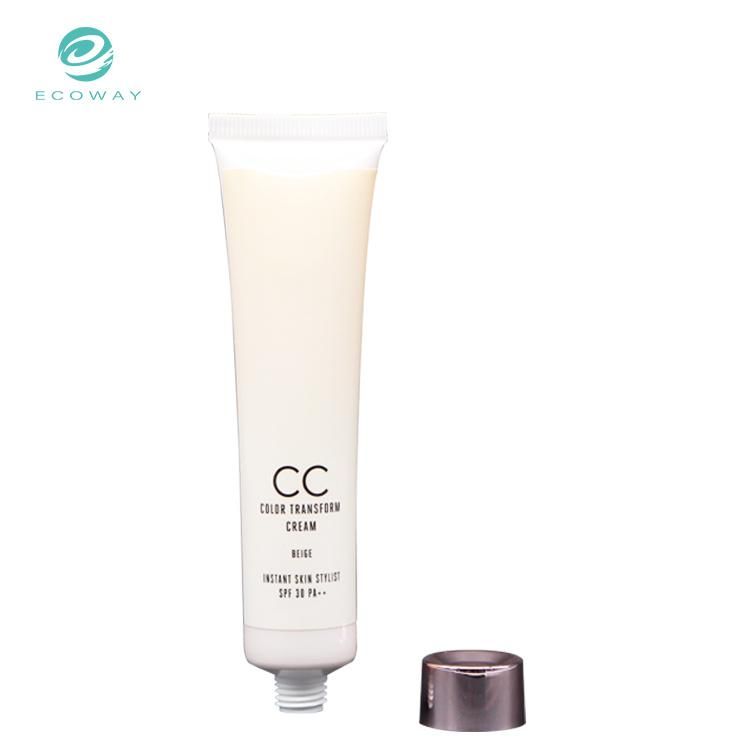 Gold Plating Screw Cap 30g Tube Body Custom Label Bb and Cc Cream Cosmetic Packaging Tube