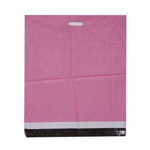 Pink Mailer Envelope Courier LDPE Plastic Package Bag for Air Express with Handle