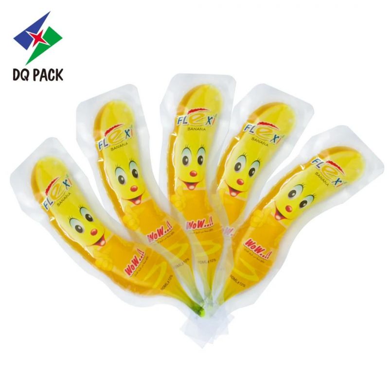 Dq Pack Hot Sale Custom Packaging Design Plastic Bag Fruit Shape Juice Drinks Plastic Packaging Bag Injection Bag