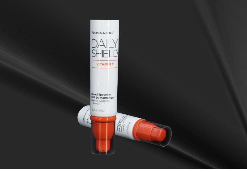 Beauty Packaging Empty Plastic Orange Airless Pump Tube for Essence