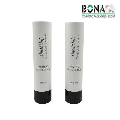 Factory Supplier 200g Round Cosmetic Sunscreen Packaging Tube with Flip Top Cap