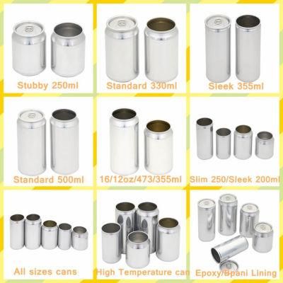 Standard Sleek Slim Stubby Cheap Custom Printed Aluminum Soda Juice Beer Beverages Drink Cans