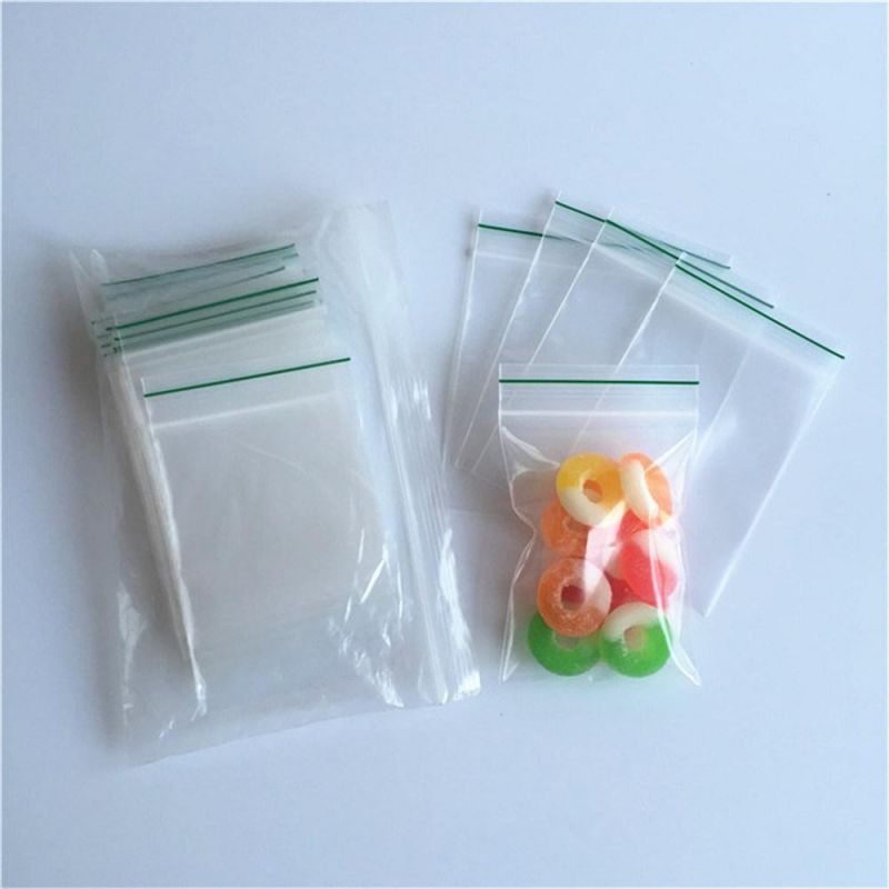 PE Zip Lock Bag Custom Packaging Reusable Food Storage Printed Single Track Zip Lock Plastic Bags