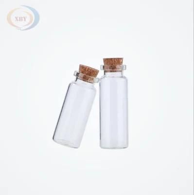 Small Bottles Empty Sample Vials Clear Glass Bottles with Corks Jars