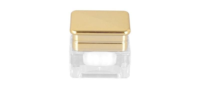 5g 10g Korean Style Empty Elegant Square Acrylic Plastic Jar for Skin Care