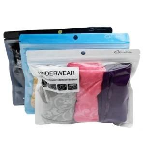Custom Printed Cloth Storage Plastic Bag with Zipper /Three Side Pouch/Underwear Pouch