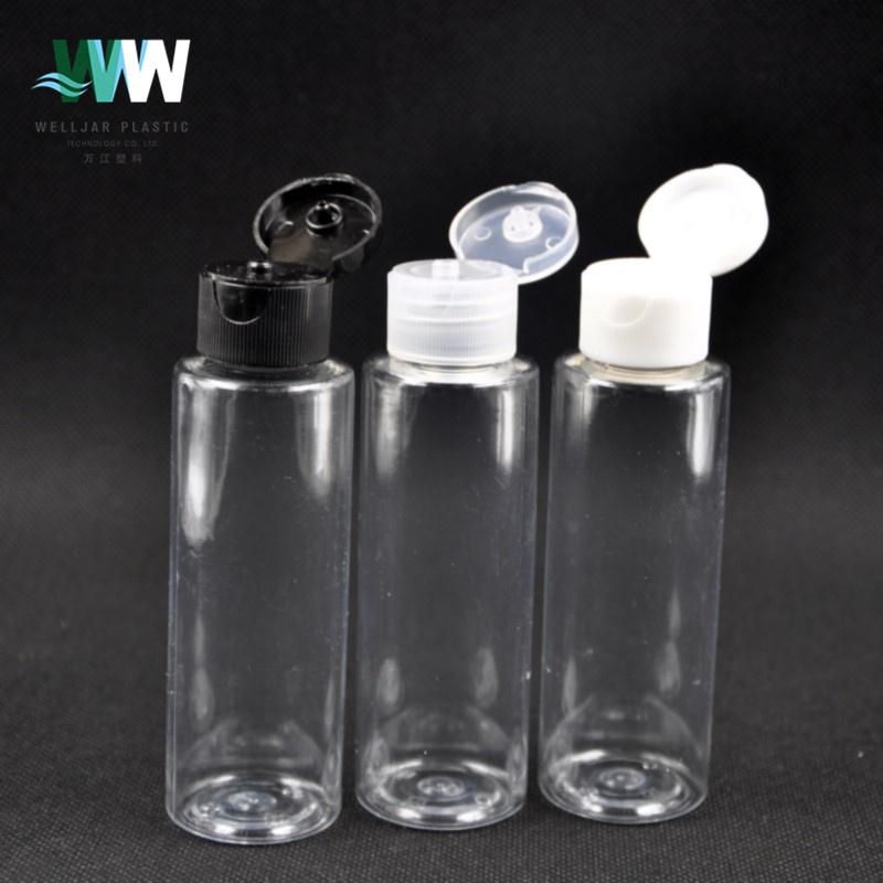 60ml Plastic Pet Empty Bottle of Flat Shoulder with Flip Cover