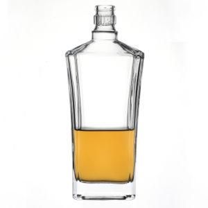Kdg Supplier Hot Sale Customized 500ml 700ml Vodka Bottle Spirits Bottle for Liquor with Lids Glass Bottle Factory