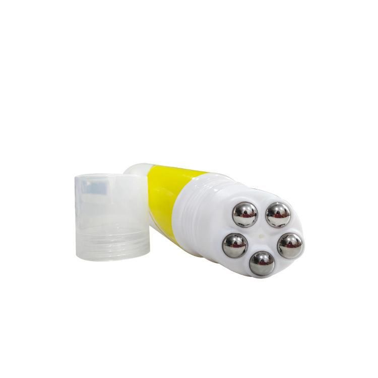 Eco-Friendly Five Balls Transparent Flap Cover Offset Printing and Bronzing Body Care Roller Tube