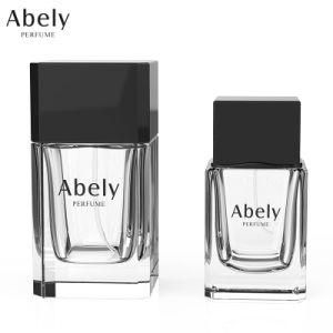 50ml 100ml Perfume Packaging Polished Glass Bottle with Wooden Cap