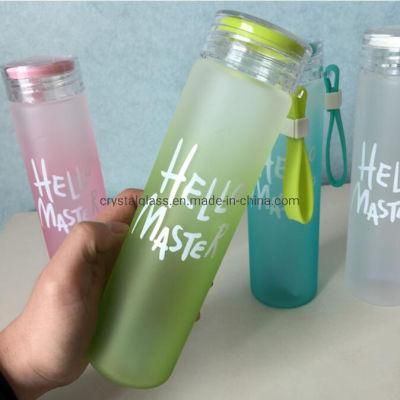 480ml 500ml Milk Juice Beverage Sports Glass Bottle with Plastic Cap