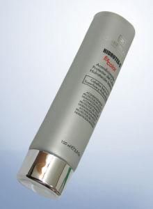 Pearlized Grey Round Plastic Silk Screen 100ml Tube for Skincare