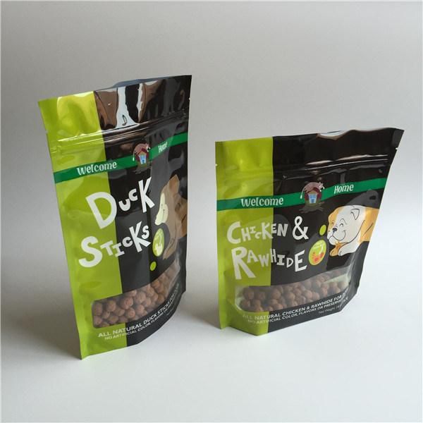 Custom Flat Bottom Zip Lock Compound Bag for Cat /Dog Food Packing Plastic Pet Food Bag Packaging Bag