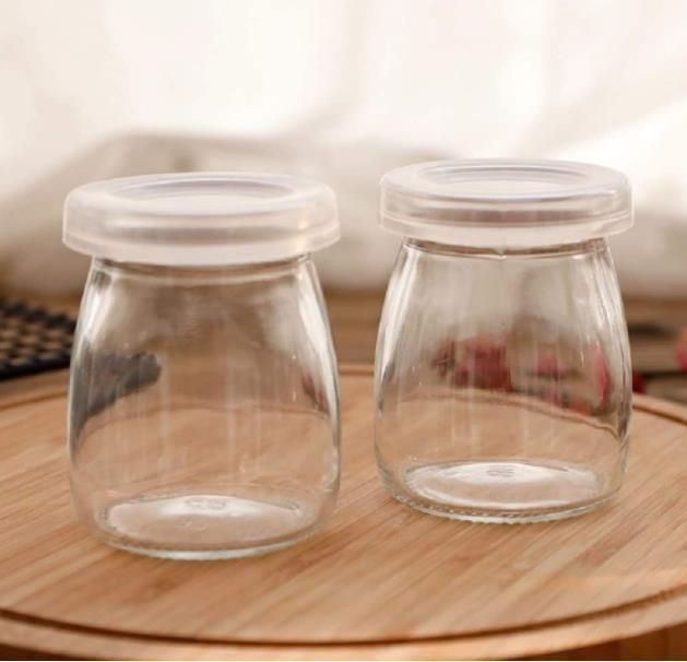 150ml 200ml Milk Pudding Yogurt Glass Jars with Lid