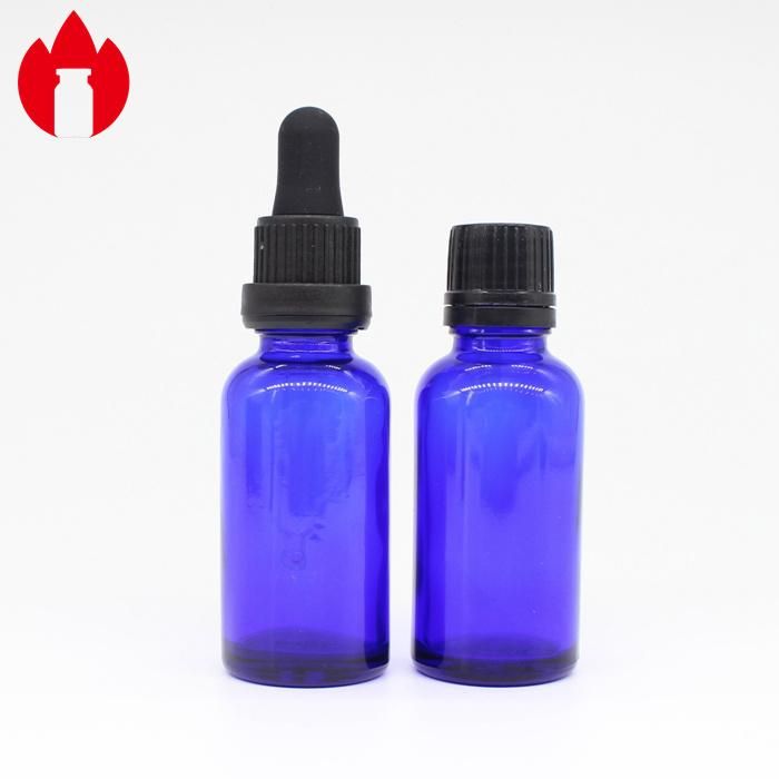 Blue Color Glass Dropper Bottle for Essential Oil Wholesale