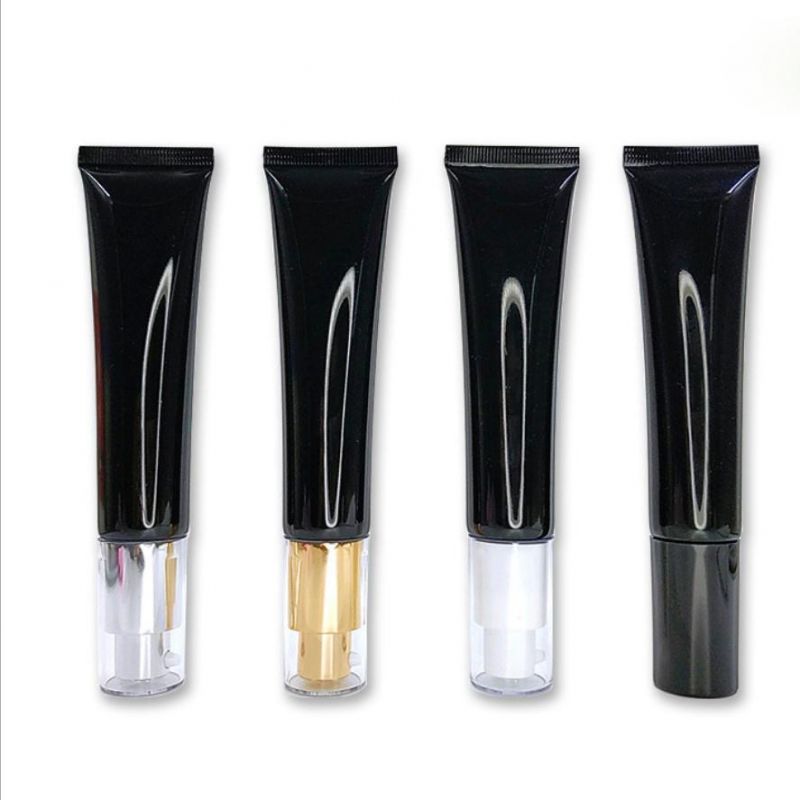 China Made Double Layer Personal Care Usage Plastic PE 2 Layers Matt Finish Plastic Cosmetic Tube with Airless Pump Cap