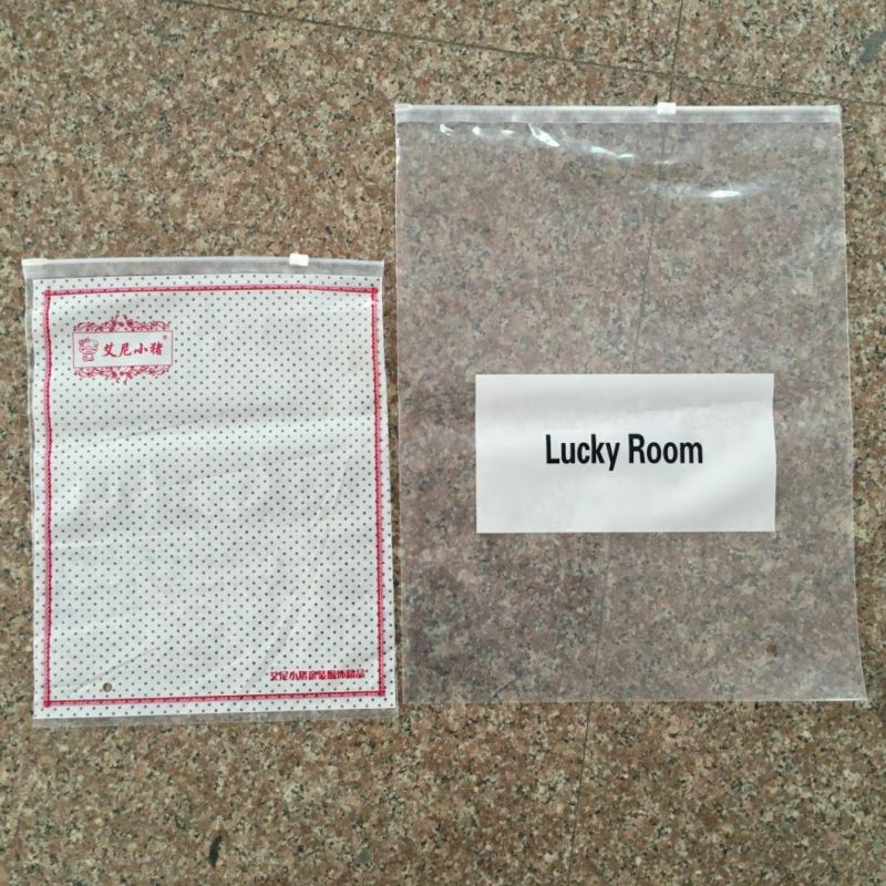 Resealable Transparent Custom Printed LDPE Plastic Zip Slider Bags for Clothes Packaging