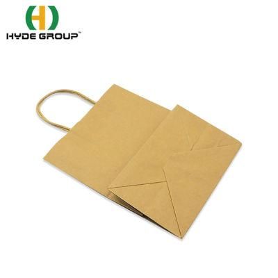 Brown Kraft Paper Carry Bag with Flat Handles