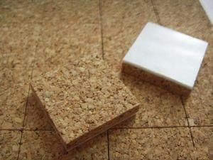 Cork Spacer Pads for Glass Industry, Glass Protection Cork Pads 18*18*3mm