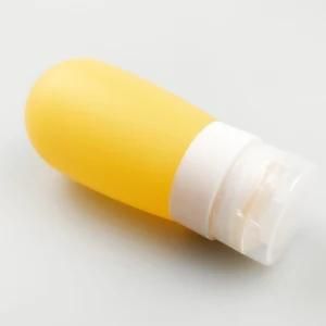 Jumbo Bulb-Shaped Tube FDA/LFGB Food Grade Silicone Travel Bottles, Orange