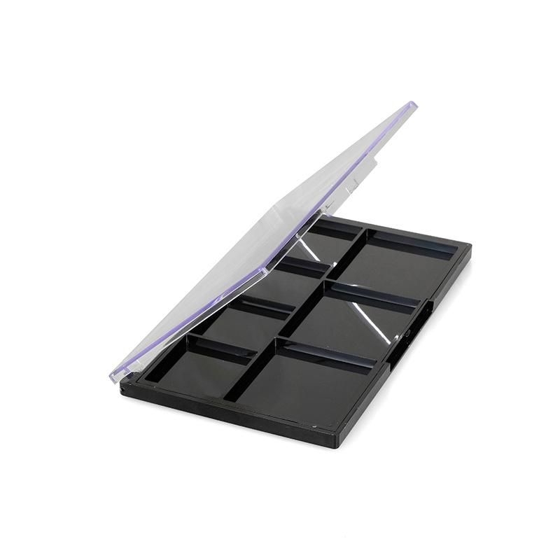 Manufacturer Square Makeup Packaging Black Private Label Empty Eye Shadow Palette 8 Hole