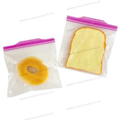 Color Lips Short and Long Lips Smart Tab Click Zipper Sandwich Size Bag