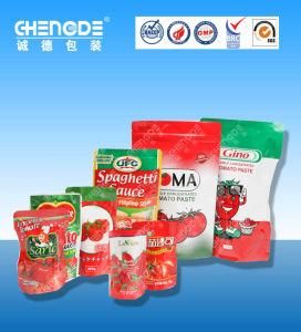 Tomato Ketchup Specail Shape Stand up Pouch, Food Packaging