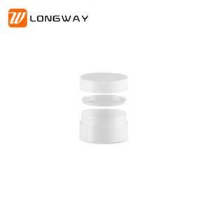 10g Plastic PP White and Clear Concave Jar for Cosmetic Plastic Jar Mini Sample Jar Container