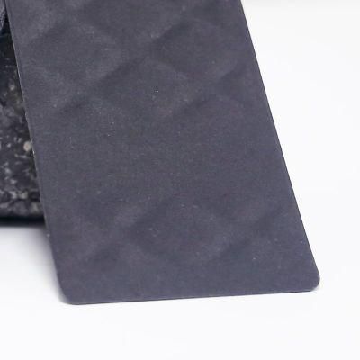 Rhombus Diamond Embossed Black Paper Custom Hang Tag