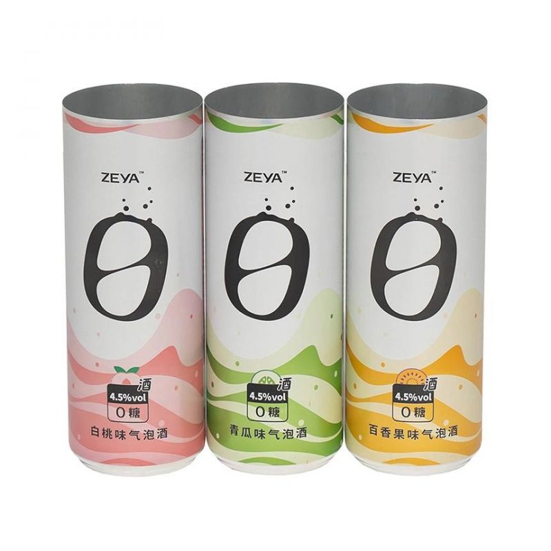 Sleek 355ml Aluminum Beverage Cans with 202 Sot Can Ends