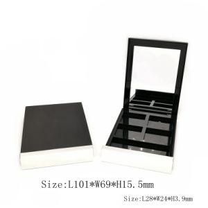Plastic Cosmetic Packaging Round Empty Pressed Powder Compact Case