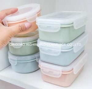 Household Plastic Crisper with Lid for Food Storage