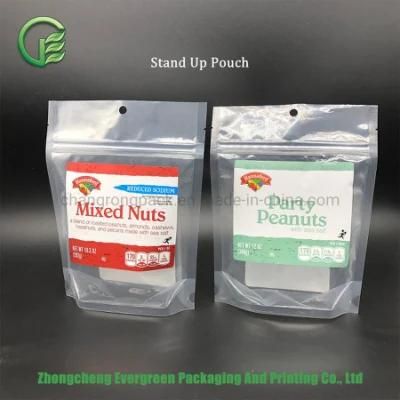 Stand-up Plastic Food Packaging Label Bags Ziplock Window Doypack Pouches