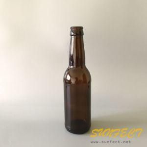 Wholesale Amber Crown Top Beer Glass Bottle for Sale
