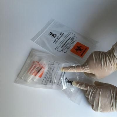 Hospital 3 Layers Plastic Laboratory Pathological Bag Medical Lab Ziplock LDPE Seal Tape Biohazard Specimen Bags