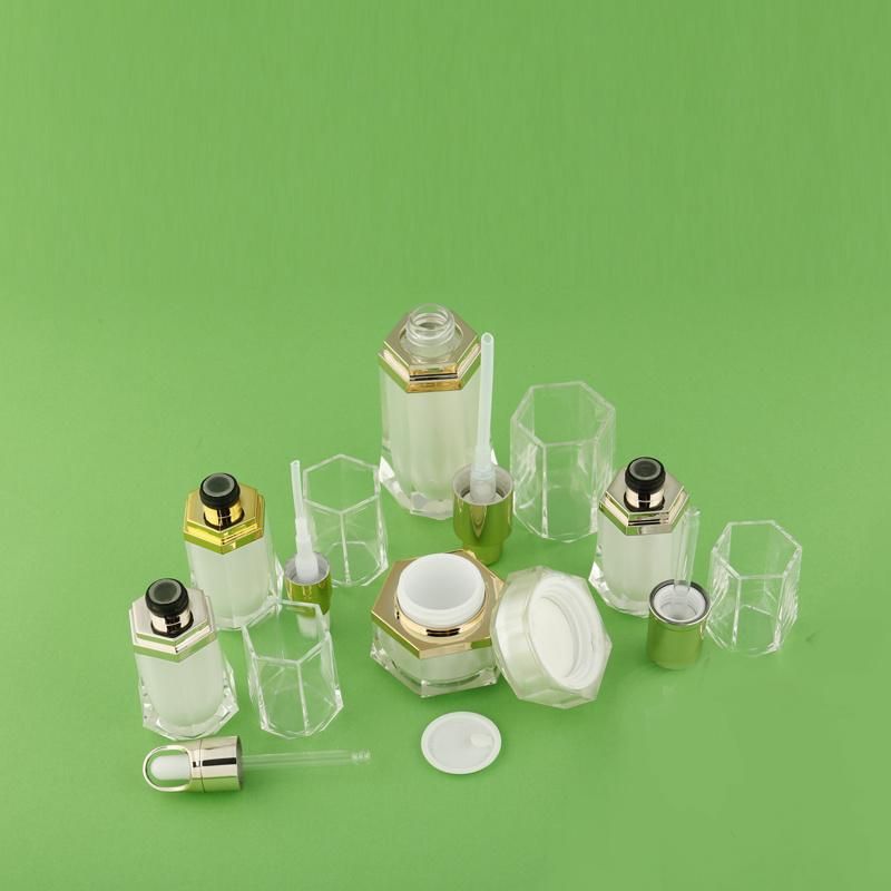 Wholesale 30ml Luxury Empty Acrylic Cosmetic Packaging Lotion Pump Bottle for Cosmetic Packaging