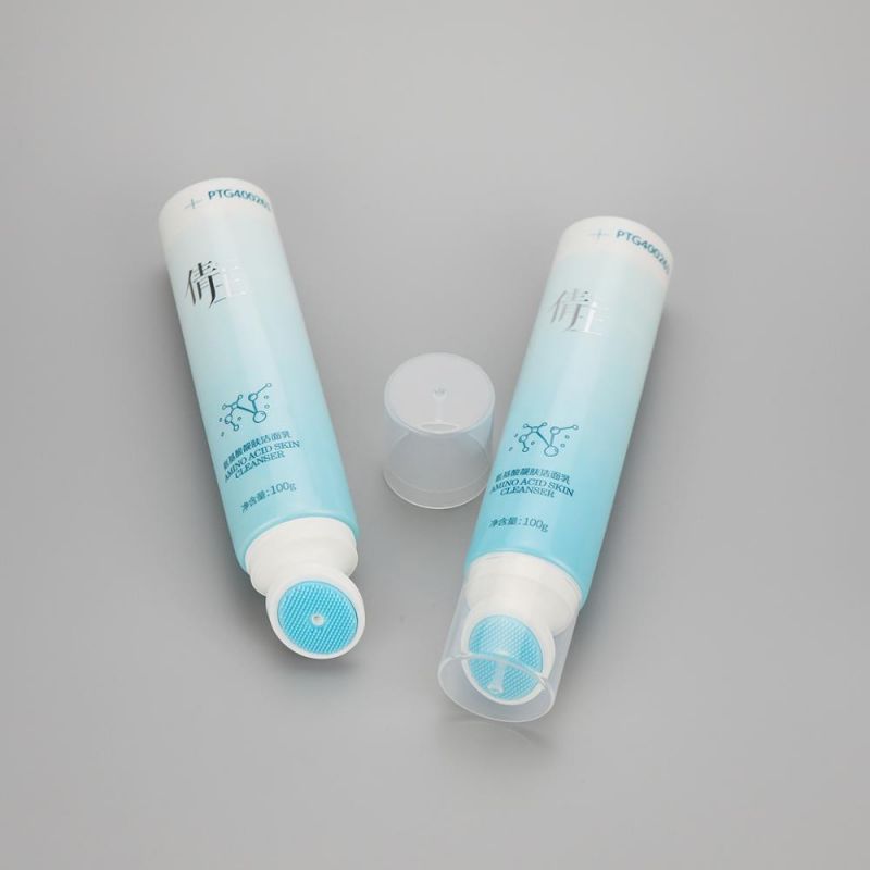 Cosmetic Plastic Soft Silicone Brush Squeeze Tube Facial Cleanser Tube