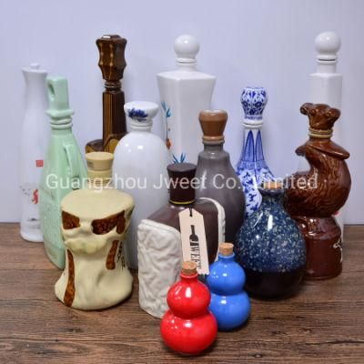 Custom Design Round Square Flat High Flint Crystal 50cl 70cl 75cl 1L 1.75L Alcohol Spirits Beverage Liquor Glass Drinking Bottle