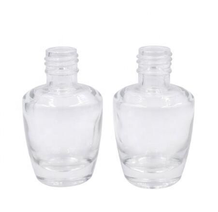 Transparent Glass Nail Polish Bottle with Wooden Cap