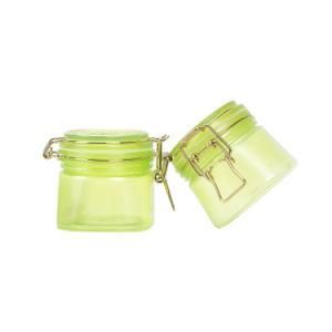 Cosmetic Clear Pet Latch Lid Plastic Jar Facial Cream Jar