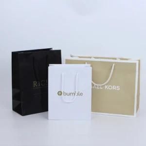 Customized White Cardboard Paper Bag New Fashion Portable Clothing Shopping Bag White Cardboard Portable Gift Paper Bag Printing Logo