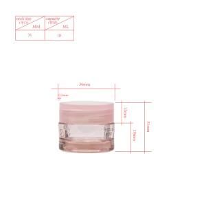 10g/12g Mini Type Transparent Plastic Customized Cosmetic Packaging Cream Jar